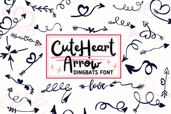 Cute Heart Arrow: A Playful Sketch Font for Creative Projects