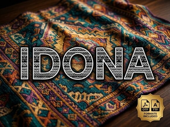 Idona: Mastering Bold, Artistic Headlines with a Unique Decorative Font