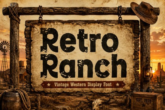 Retro Ranch: Mastering the Bold Vintage Font for Authentic Western Design