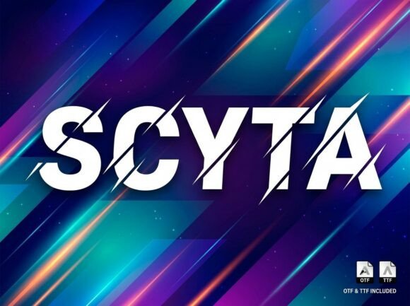 Scyta: The Decorative Display Font for Bold Headlines and Logos