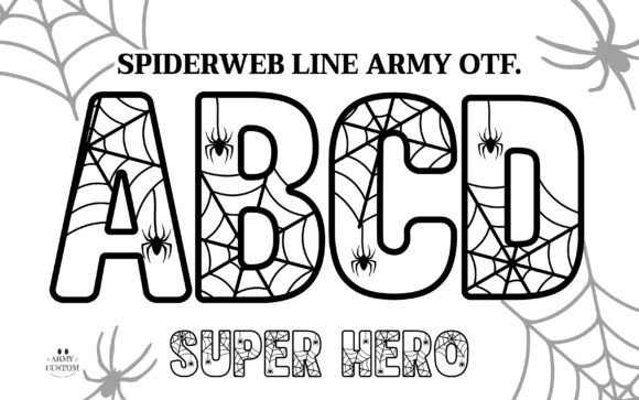 Spiderweb Line Army: The Display Font for Heroes, Villains, and High-Impact Design