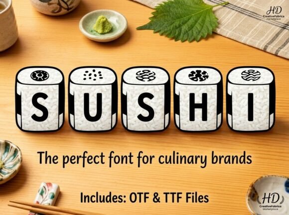 Sushi: A Playful Font for Culinary Brands