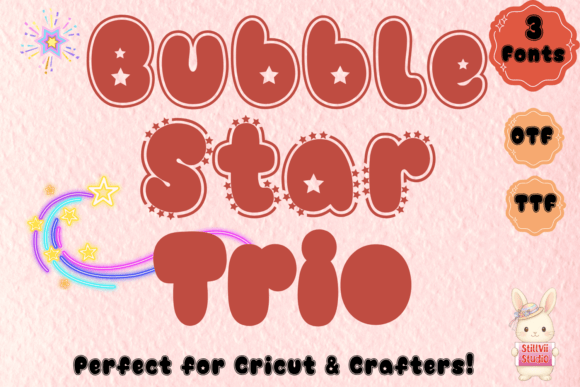 Unleash Playful, Layered Typography with the Bubble Star Trio